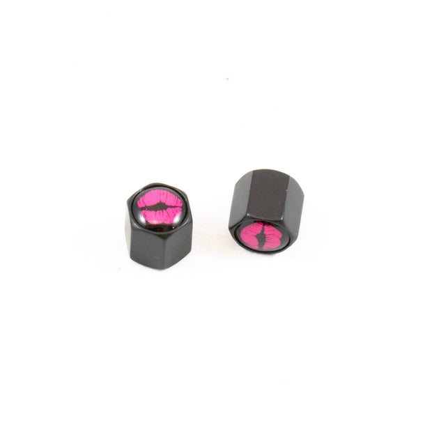 Kiss Valve Step Caps - Black/Pink