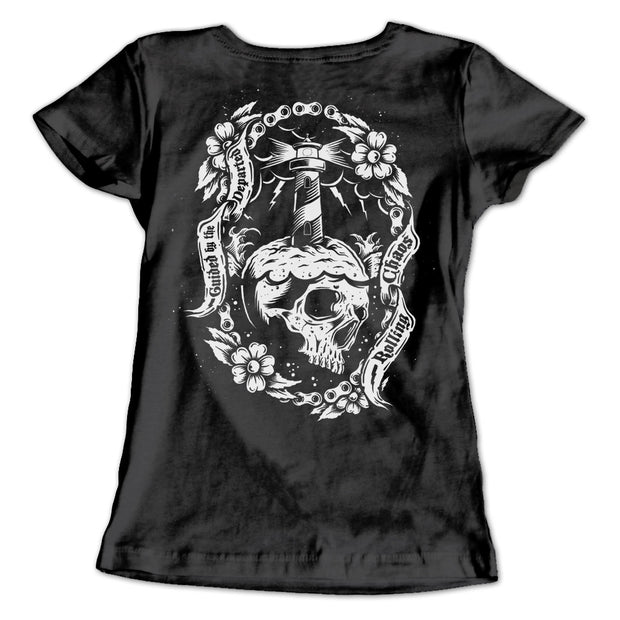 Rolling Chaos Ladies Guided By The Departed Tee