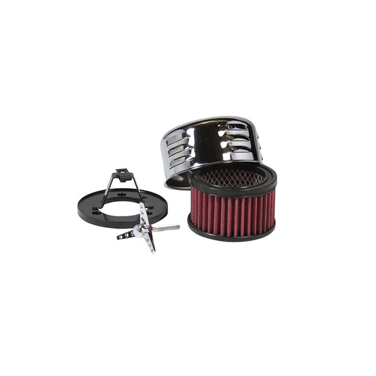 TC Bros. Chrome Louvered Air Cleaner for HD CV Carbs & EFI