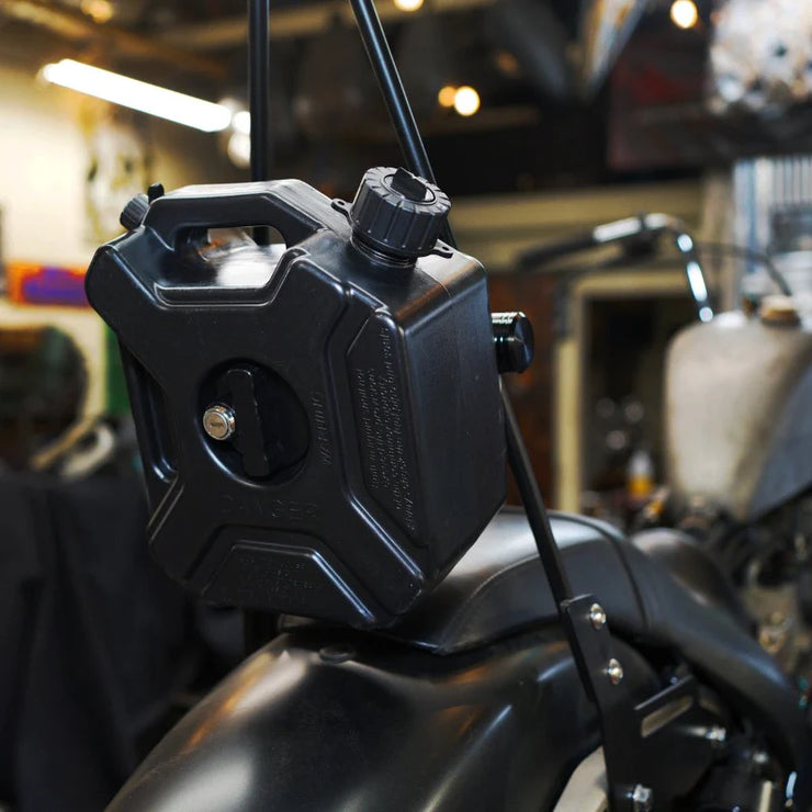 TJ Brutal Customs 3L Lockable Jerry Can and Sissy Bar Mount - Black