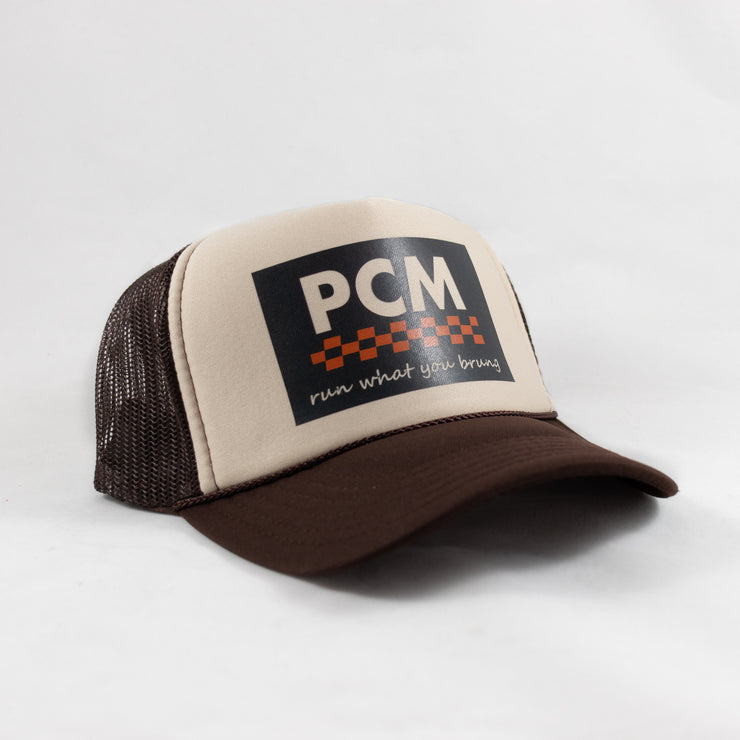 Perth County Moto RWYB Trucker Hat - Brown/Tan