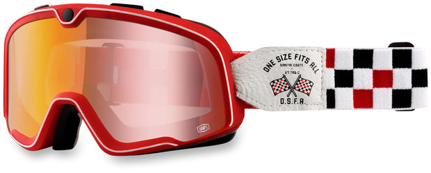 100% Barstow Goggles - OSFA 2 Red Mirror Lens