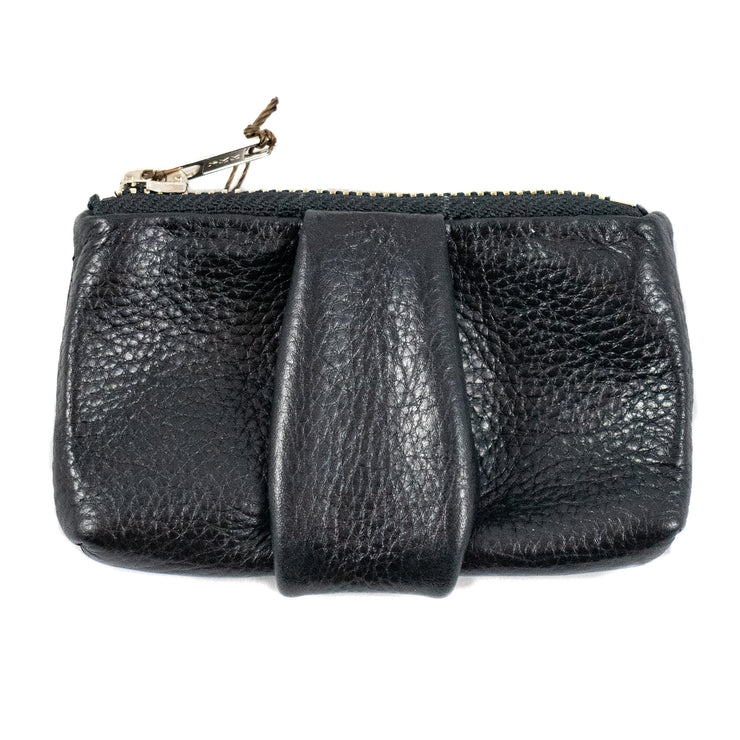 Haversack Leather Coin Pouch - Black