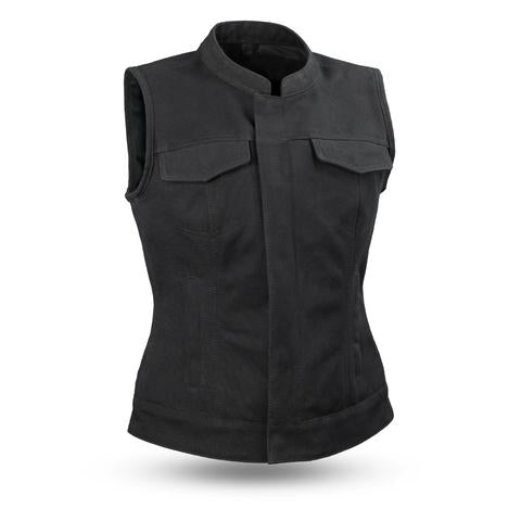 Perth County Moto Marguerite Canvas Vest