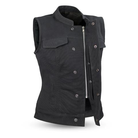 Perth County Moto Marguerite Canvas Vest