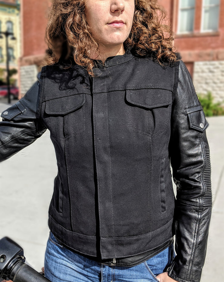 Perth County Moto Marguerite Canvas Vest