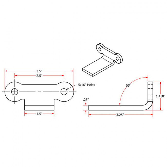 TC Bros Weld-On Rear Fender Mount