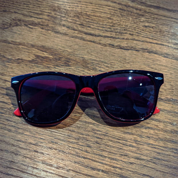 Perth County Moto Sunglasses - Black/Red