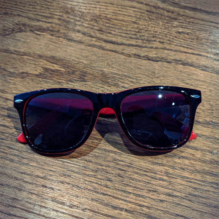 Perth County Moto Sunglasses - Black/Red