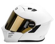white-modular-motorcycle-helmet-with-gold-visor-side-view