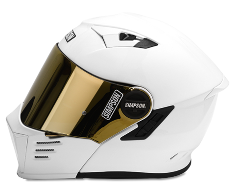 white-modular-motorcycle-helmet-with-gold-visor-side-view