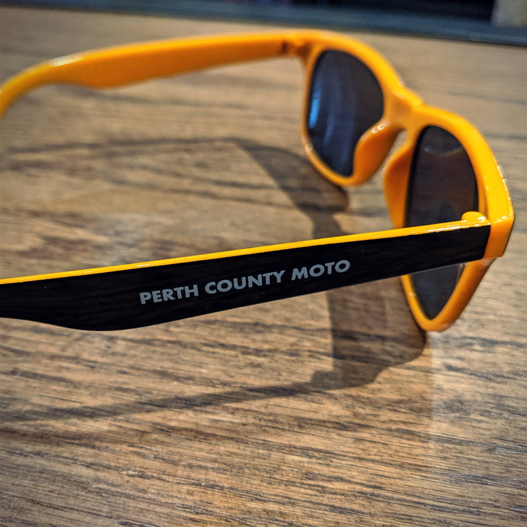 Perth County Moto Sunglasses - Black/Orange
