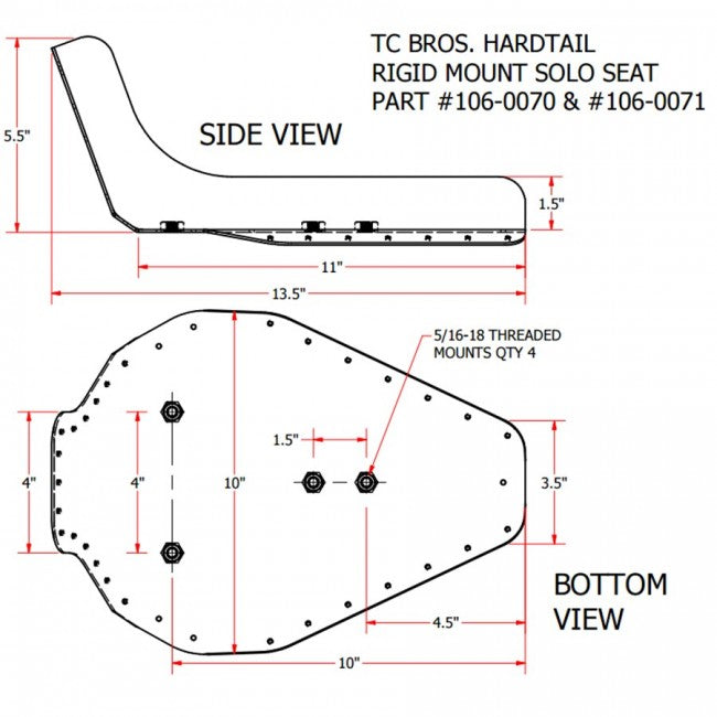 TC Bros - Hardtail Solo Seat