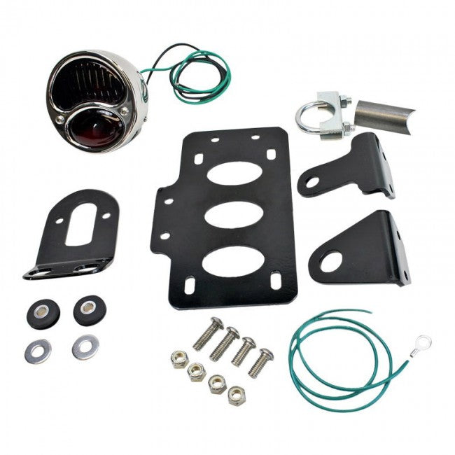 TC Bros. Model A  Side Mount Tail Light/License Plate Bracket