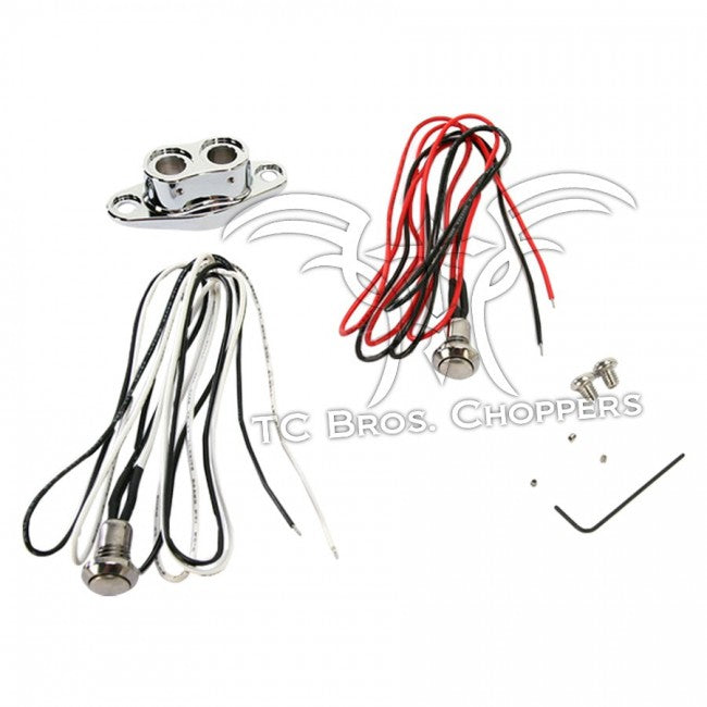 Wyatt Gatling Chrome Dual Handlebar Button Switch Kit