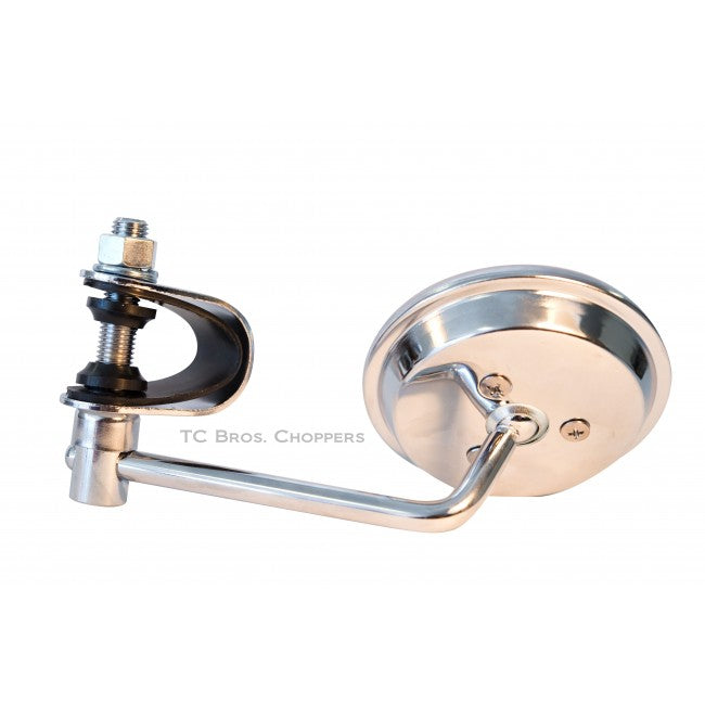 Moto Iron Chrome Mini Clamp-On Mirror