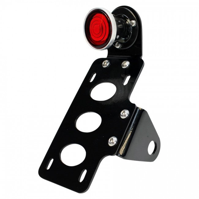 TC Bros.2 Inch Round Bobber Side Mount Tail Light/License Plate Bracket