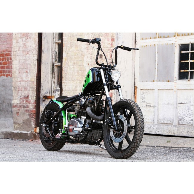 Moto Iron -Triangle Chopper Headlight - Aris Style -Chrome