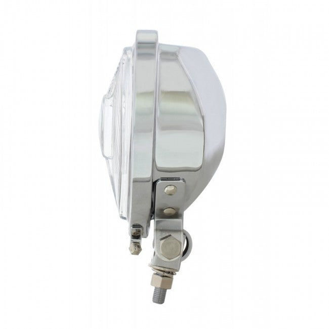 Moto Iron -Triangle Chopper Headlight - Aris Style -Chrome