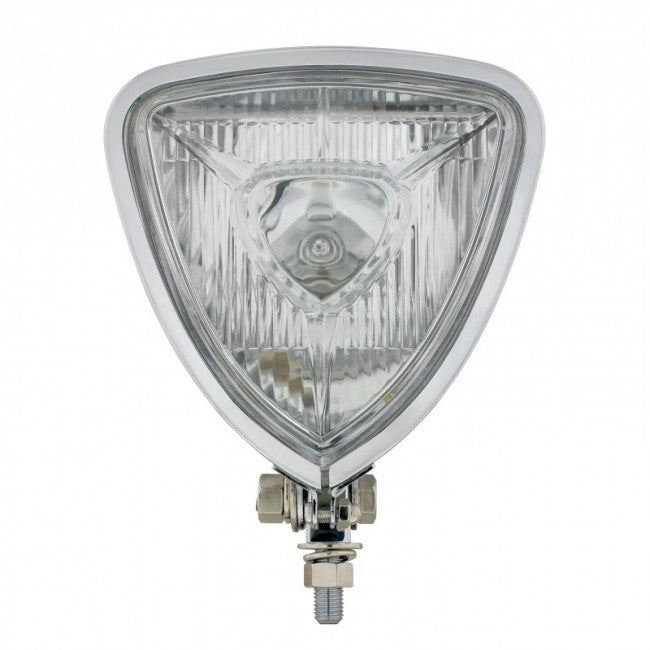 Moto Iron -Triangle Chopper Headlight - Aris Style -Chrome