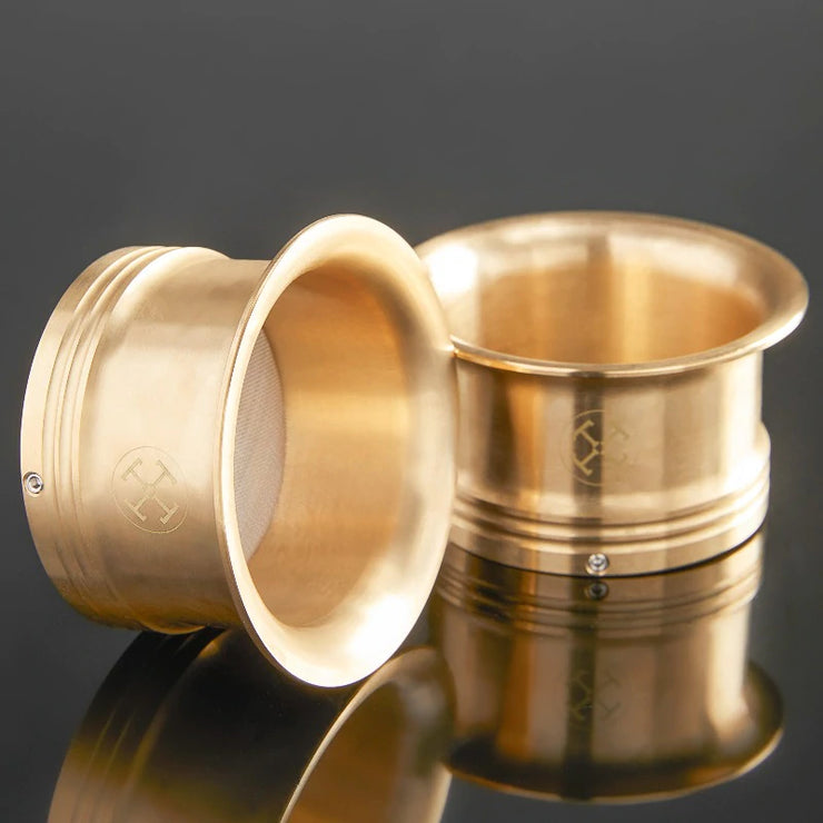 TJ Brutal Velocity Stacks - Dual Carb - Natural Brass